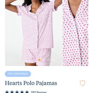 Pink Hearts Polo Pajamas